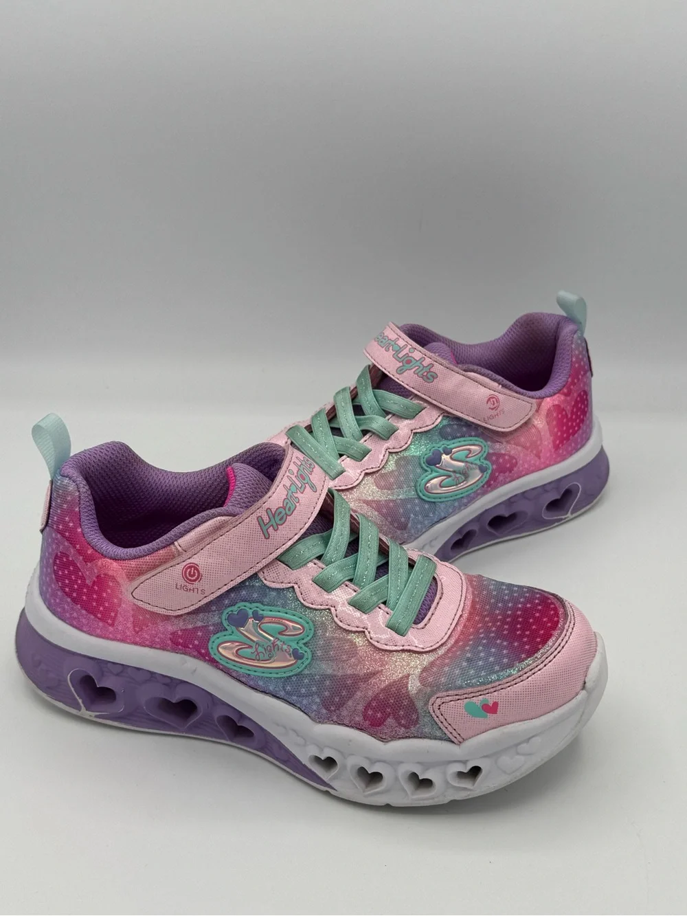 Skechers ‘Simply Love’ Flutter Heart Lights Multi-Color Light Up Sneakers